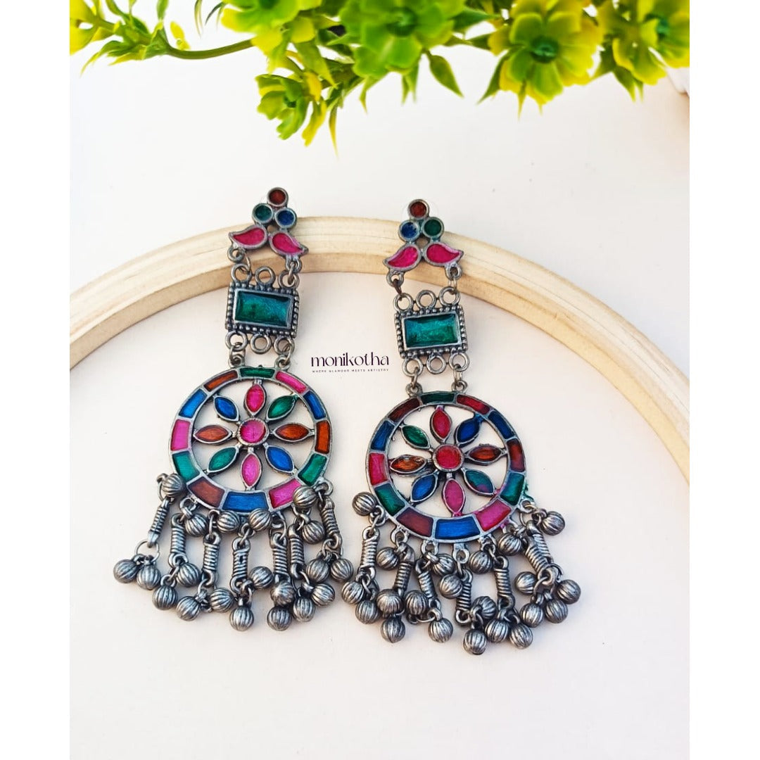 Karina Oil-painted Earrings