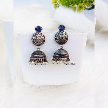 Monisha Silver Replica Jhumka