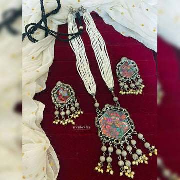 Swathi  Ethereal handpainted Necklace Set