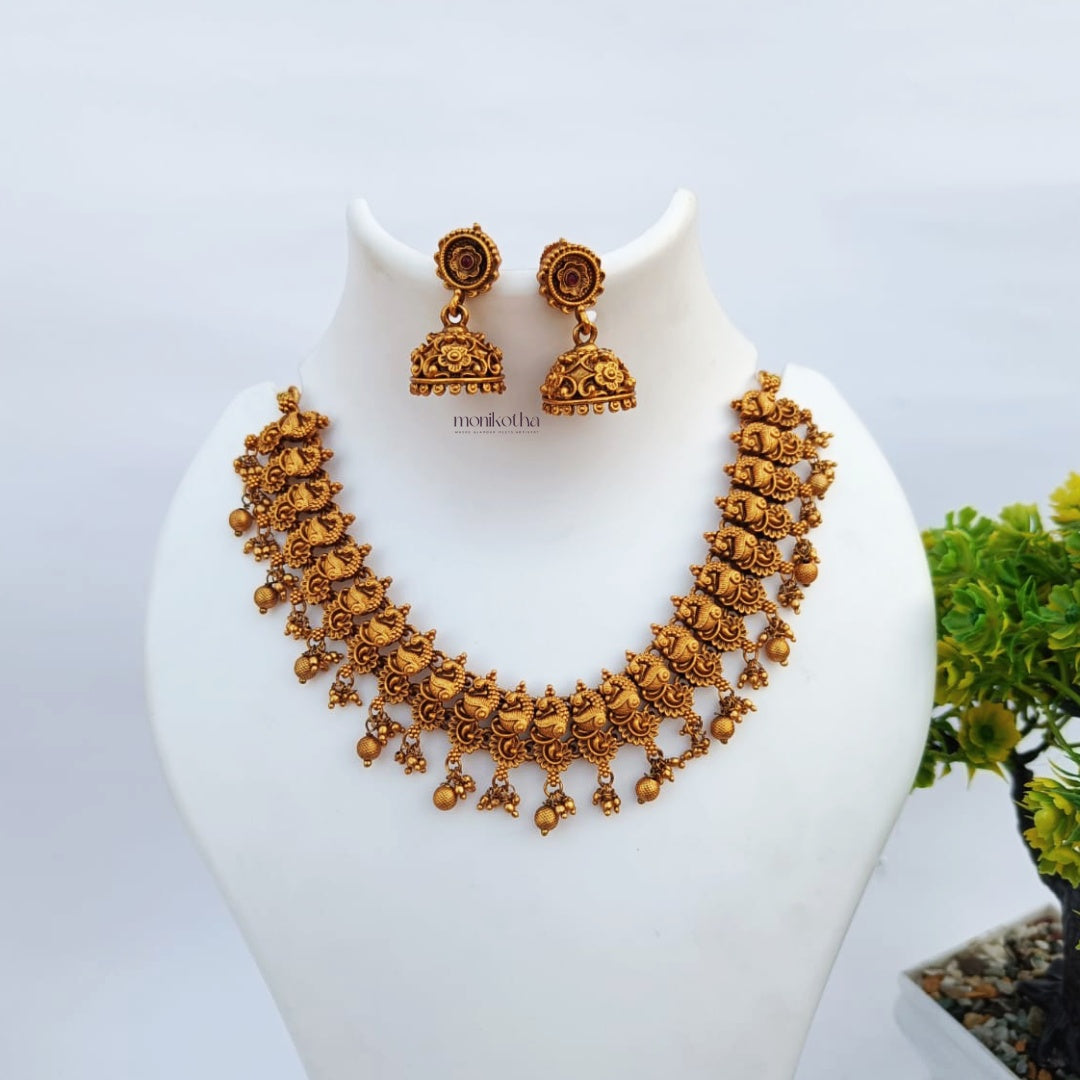 Rishika Antique Necklace Set