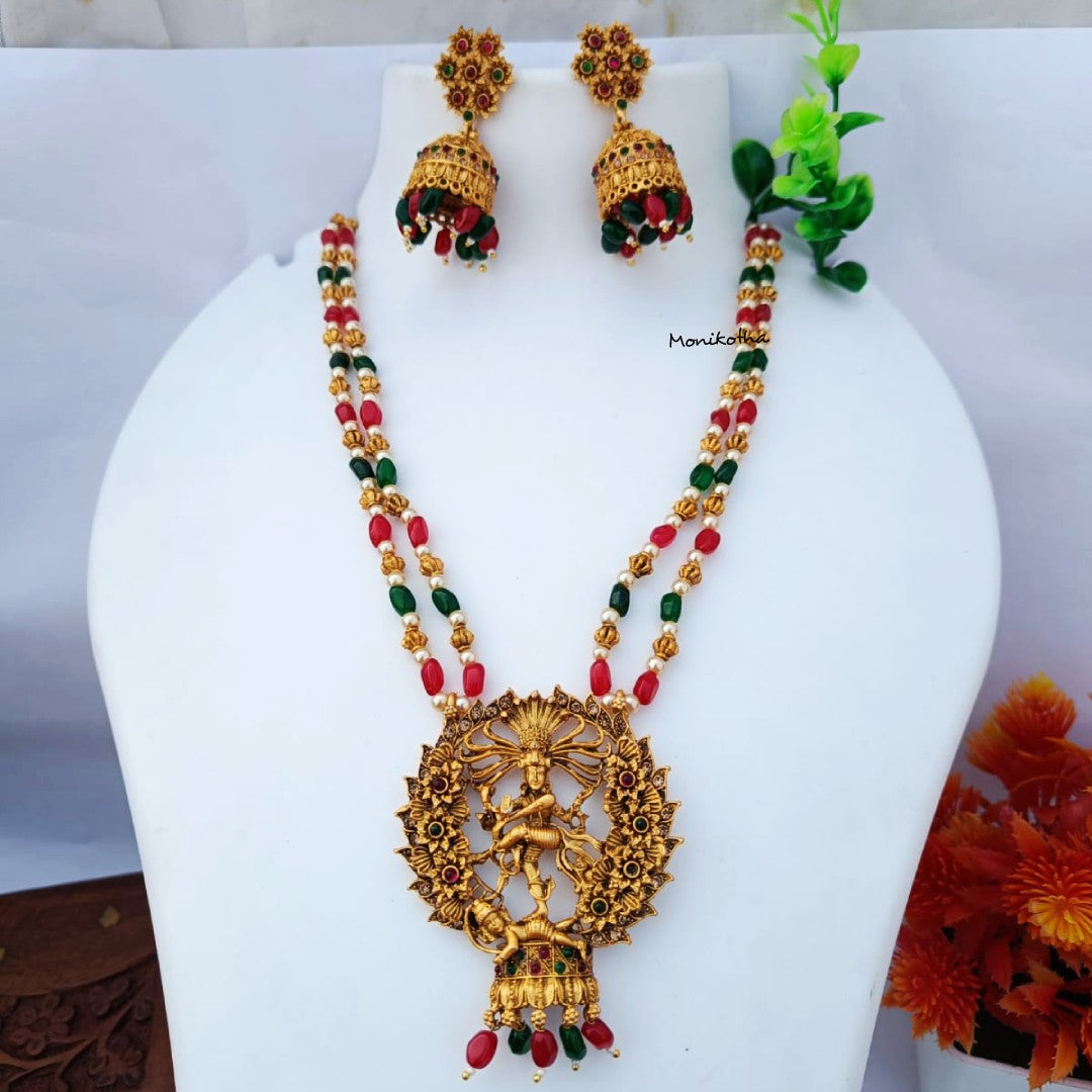 Amrita Antique Ornate Multicolor Necklace Set