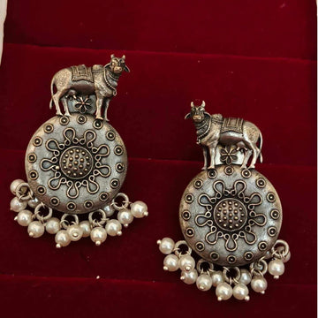 Amrita Ethnic Enchanting Holy Silver Earrings