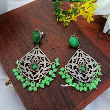 Lekha Ethnic Charismatic Green Earrings