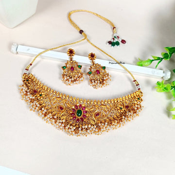 Manasa Antique Delicate Necklace Set