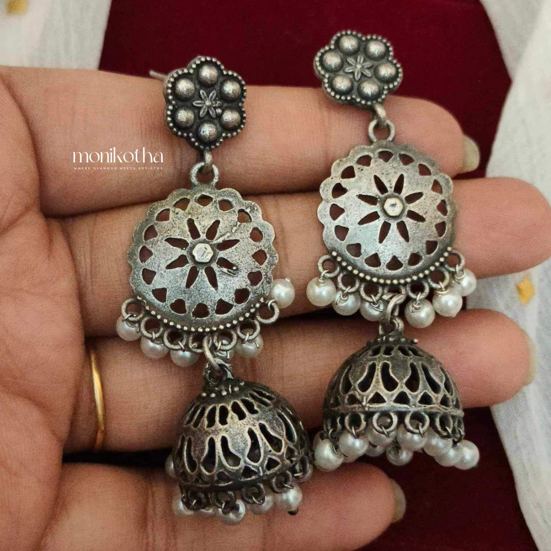 Priya Radiant Silver Earrings