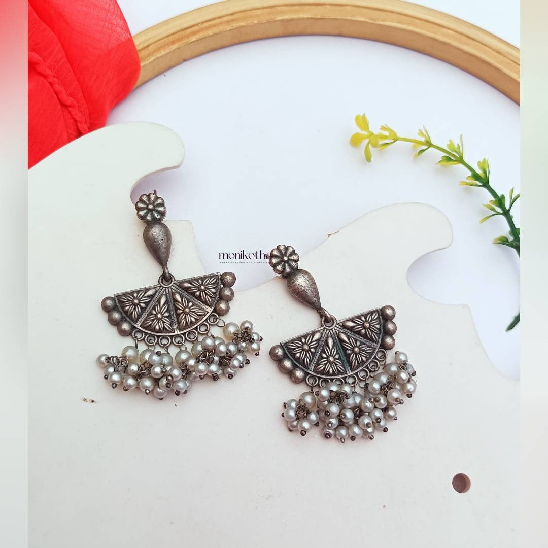 Ahana Silver Replica Earrings