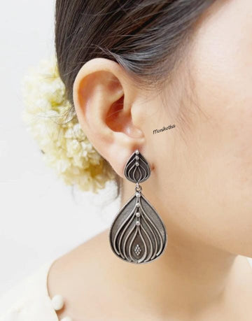 Sanya Intricate Silver Earrings